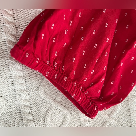 Loft Outlet Women's Red Puff Sleeve Top Cotton Blend Size Small - Picture 11 of 16